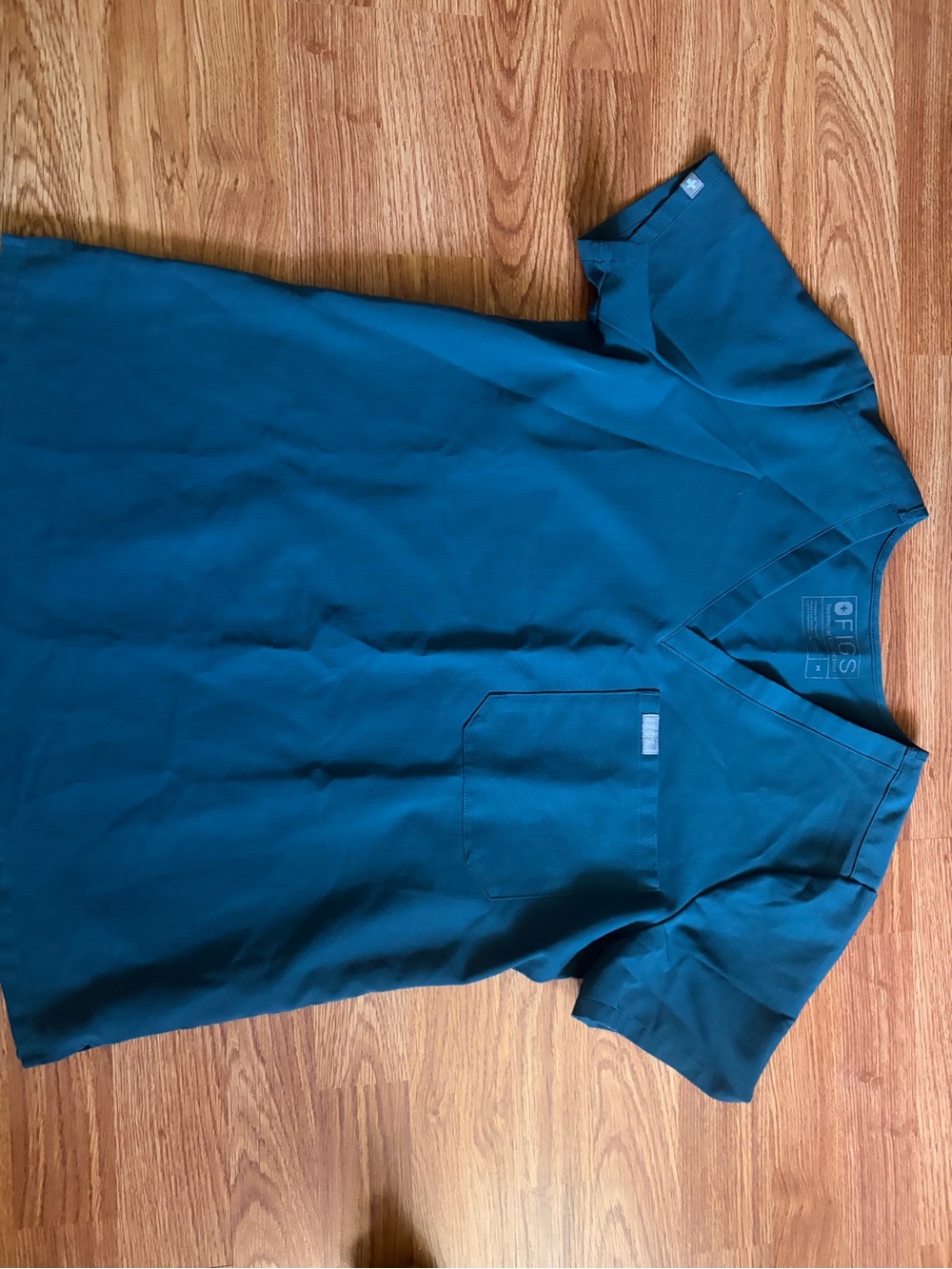 Figs Women's Teal V-Neck Medical Scrub Top